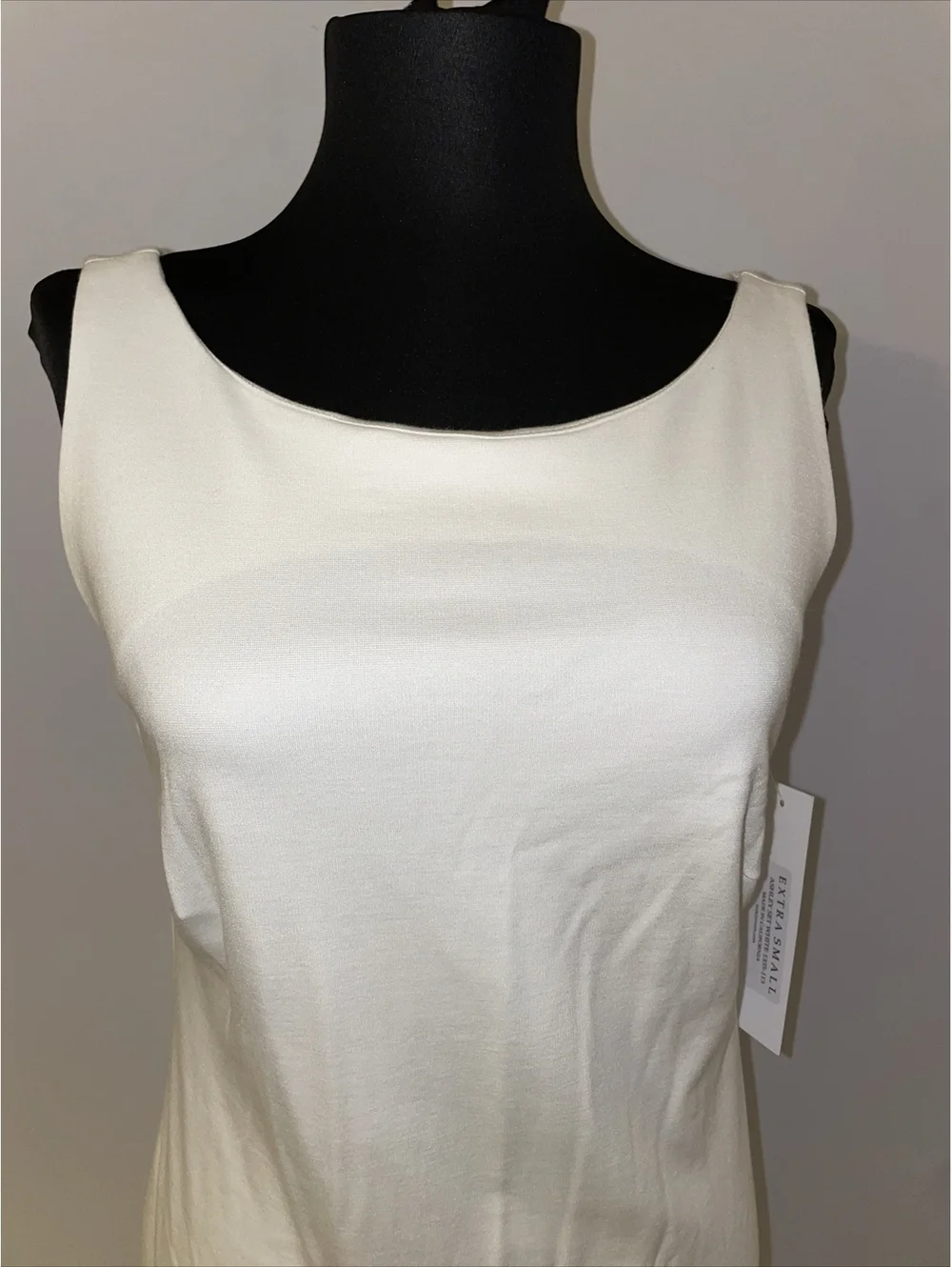 Lesley Evers NWT Ivory White Sleeveless Dress Classic Pencil Dress